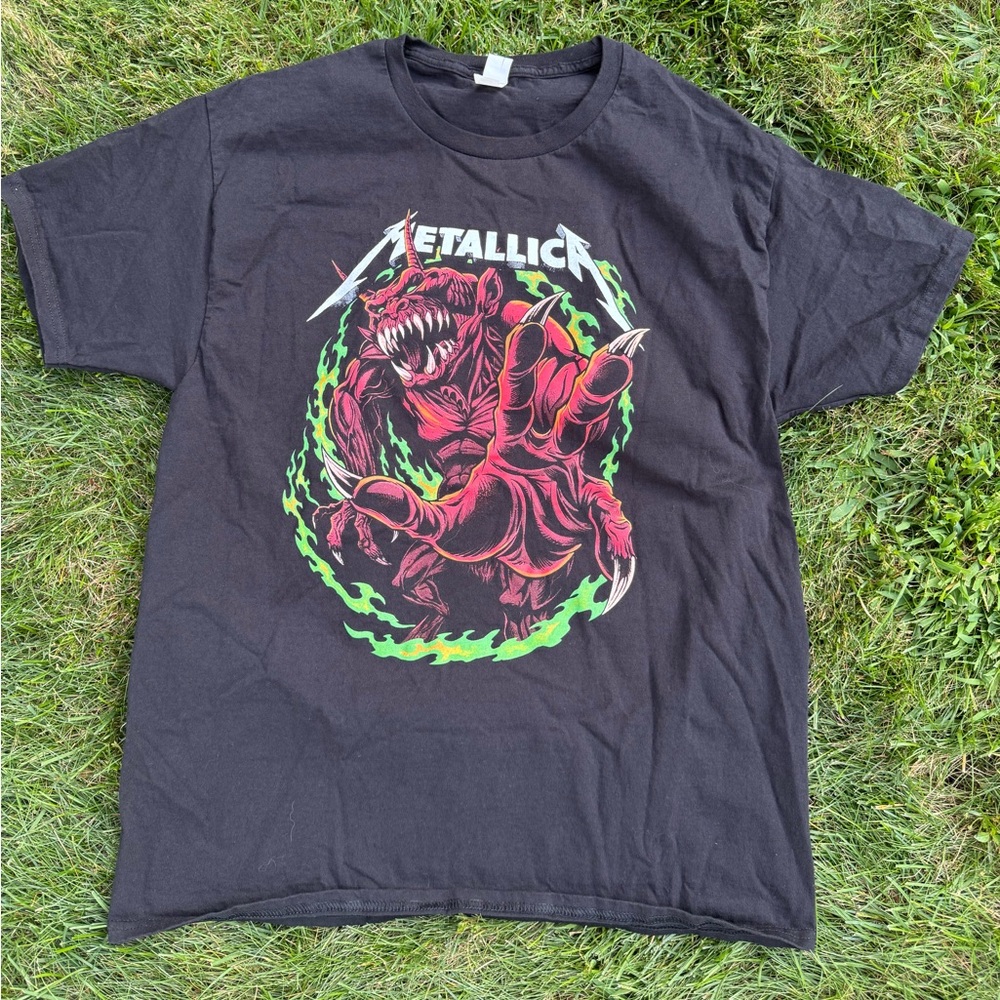 Metallica M72 World Tour Shirt L 2023 Dates Demon‎ Back Hit Pantera Limp Bizkit